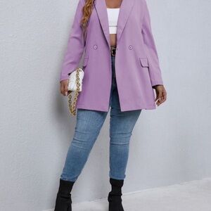 Women's Purple Blazer Coat